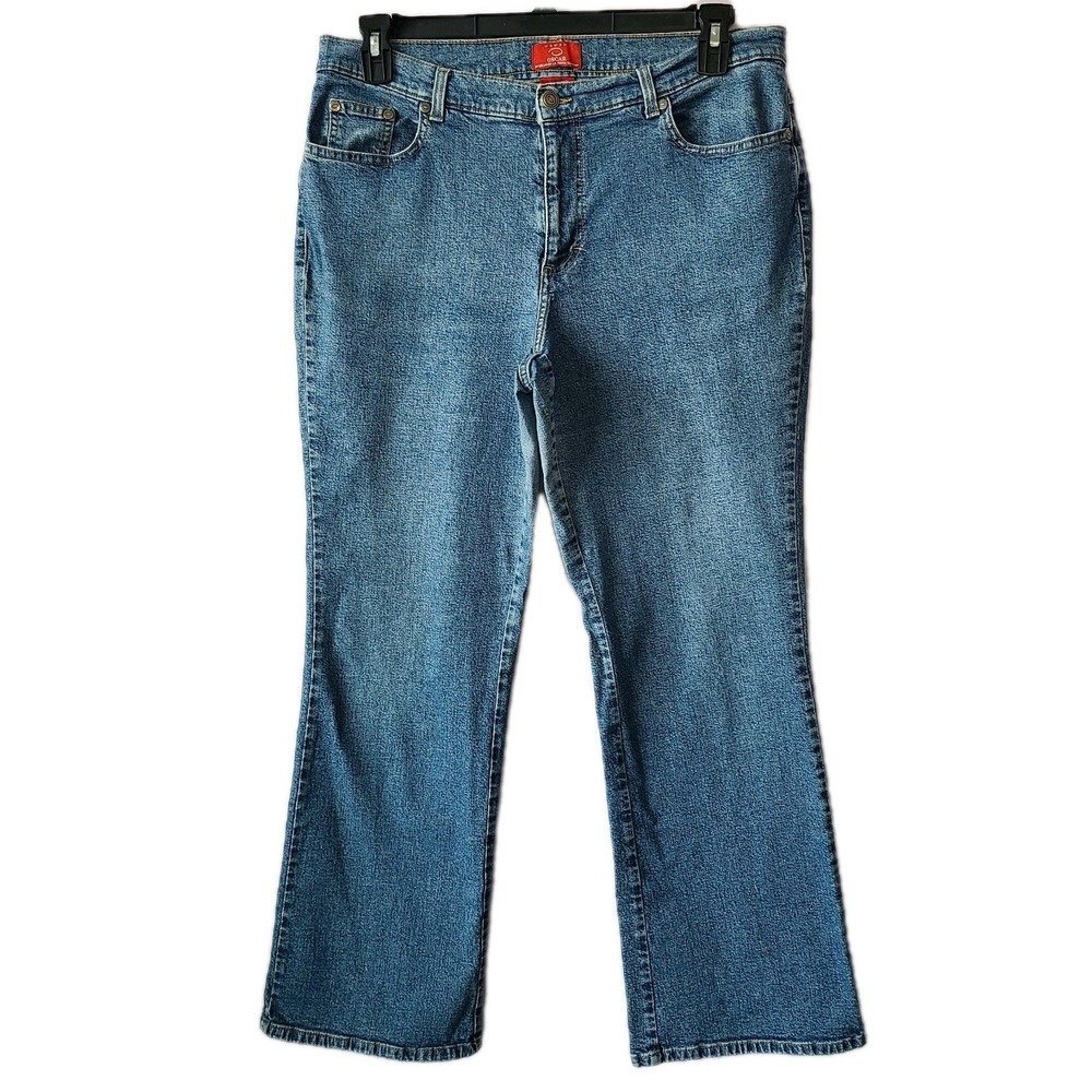 Vintage Women's‎ Oscar De La Renta Company Blue Denim Stretch Jeans Size 16W